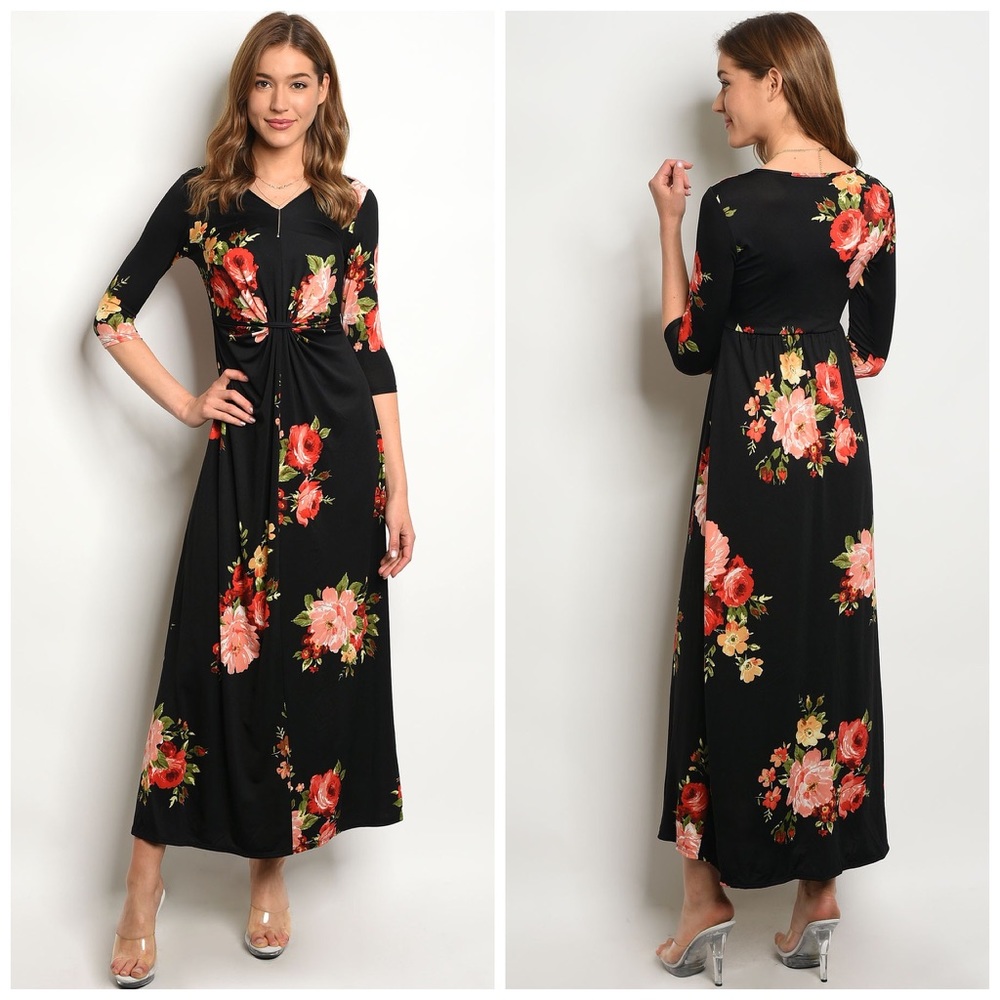 🌸 🌸Floral 3qtr Sleeve Maxi Dress- LAST 1! - Picture 1 of 1